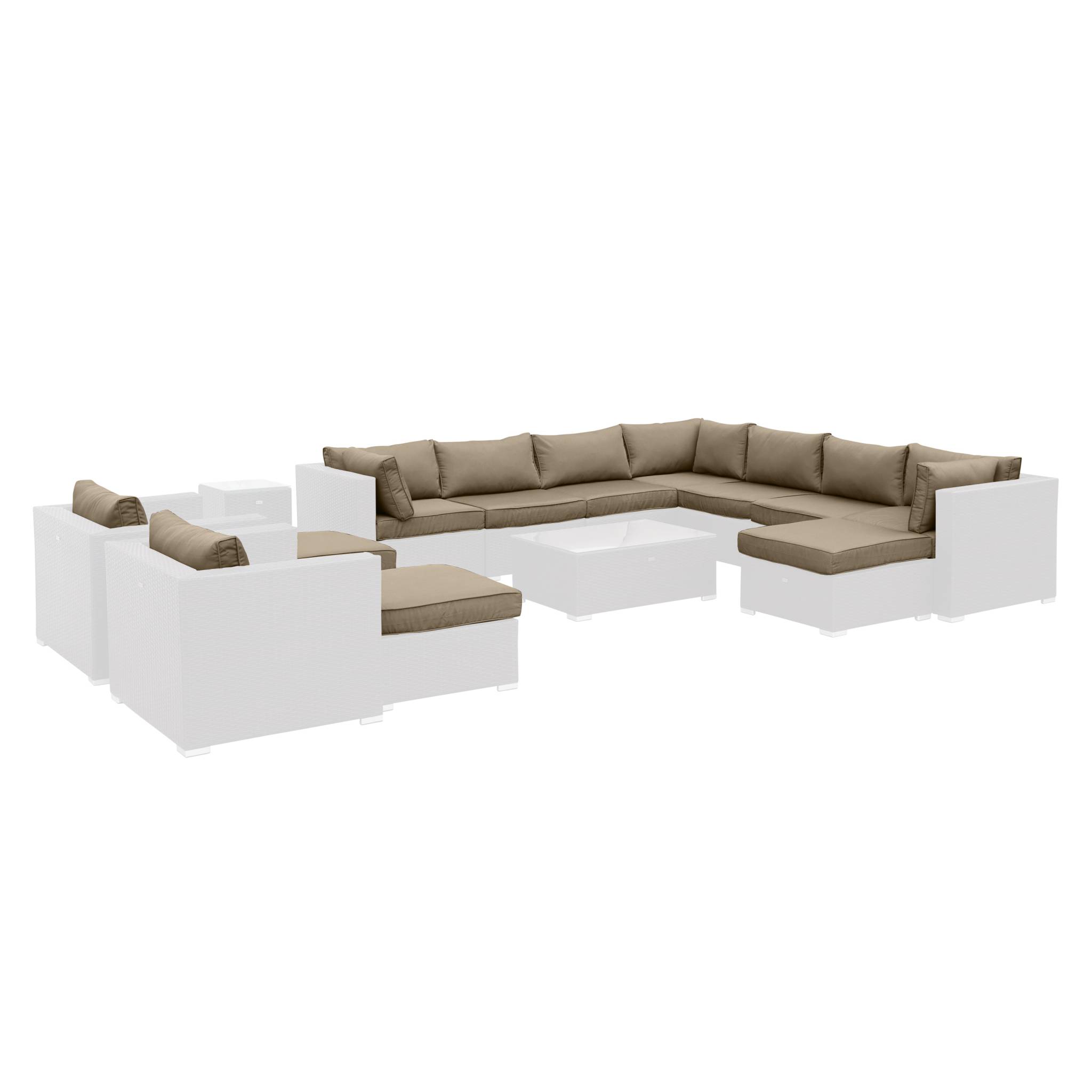 Set fodere per salotto tripoli, marrone