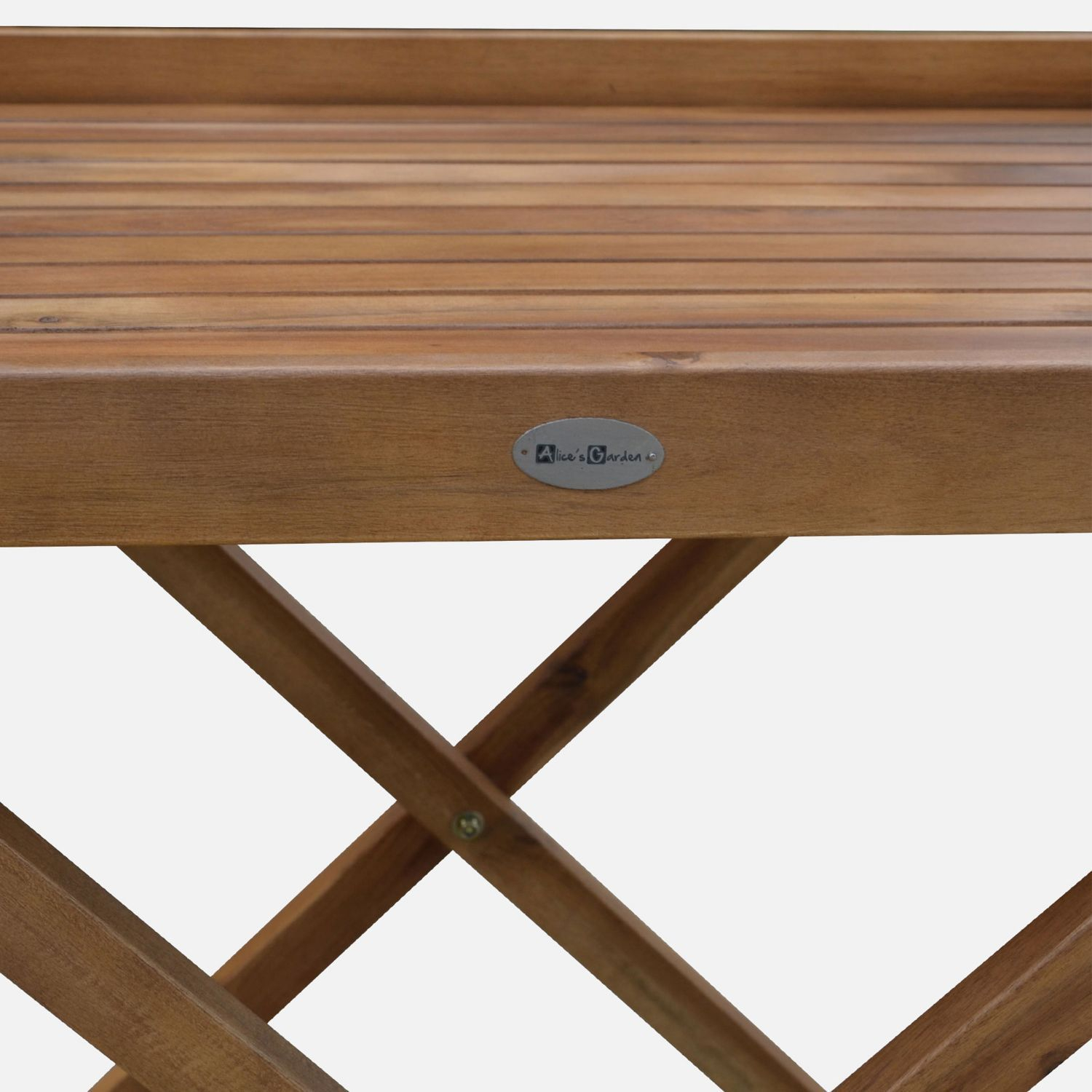 Mesa auxiliar de madera Murcia con bandeja desmontable de 68x44 cm