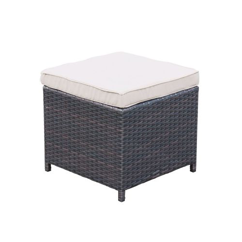 Vasto 10 Mesa de jardim, resina trançada, castanho, cru, 10 lugares | Vasto