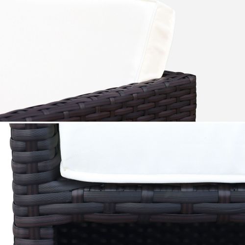 Vasto 10 Mesa de jardim, resina trançada, castanho, cru, 10 lugares | Vasto