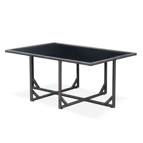 Vasto 10 Mesa de jardim, resina trançada, castanho, cru, 10 lugares | Vasto