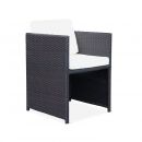 Vasto 10 Mesa de jardim, resina trançada, castanho, cru, 10 lugares | Vasto