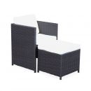 Vasto 10 Mesa de jardim, resina trançada, castanho, cru, 10 lugares | Vasto