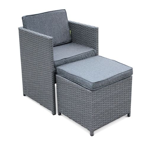 Vasto 10 Mesa de jardim, resina trançada, cinzento, 10 lugares | Vasto