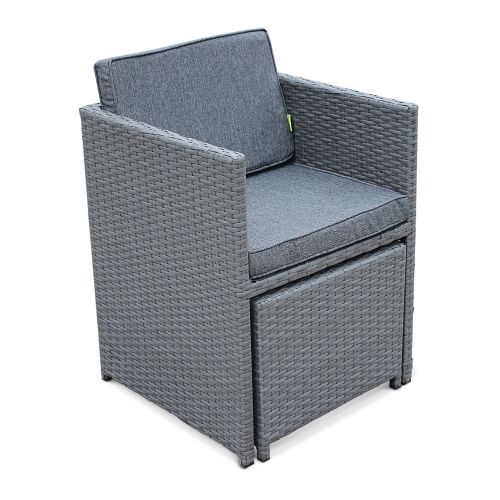 Vasto 10 Mesa de jardim, resina trançada, cinzento, 10 lugares | Vasto