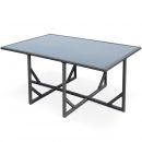 Vasto 10 Mesa de jardim, resina trançada, cinzento, 10 lugares | Vasto