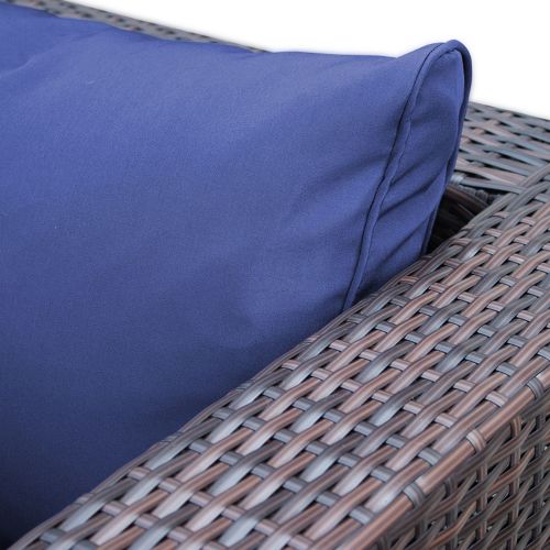 Jeu De Housses De Coussins Bleues Pour Salon De Jardin Napoli