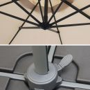 Biscarosse Chapéu-de-sol, excêntrico, redondo, bege, 350 cm | Biscarosse