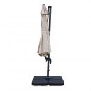 Biscarosse Chapéu-de-sol, excêntrico, redondo, bege, 350 cm | Biscarosse