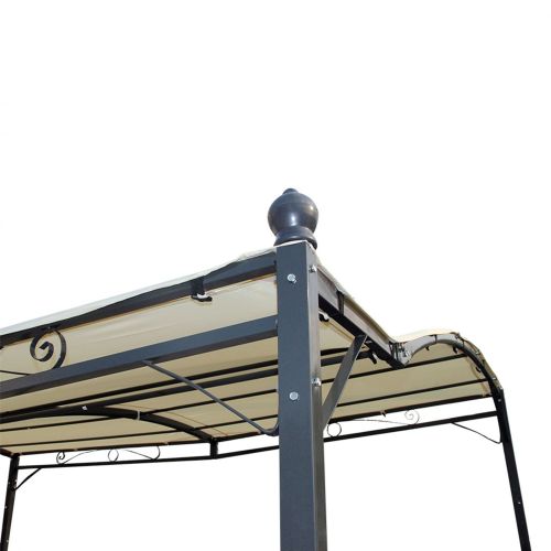 Toldo, pérgola de parede Lugdunum de 3x2,5 m Foto2 Lugdunum Pérgola antracite/branco, tratamento com epóxi, poliéster | Lugdunum