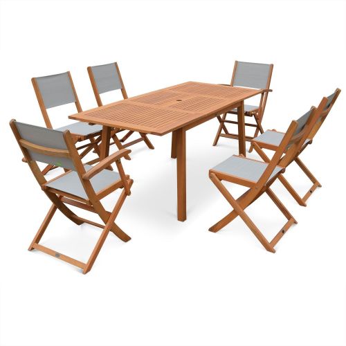 table chaise Bank Jardin-salon de Grenade II eucalyptus-bois dur 