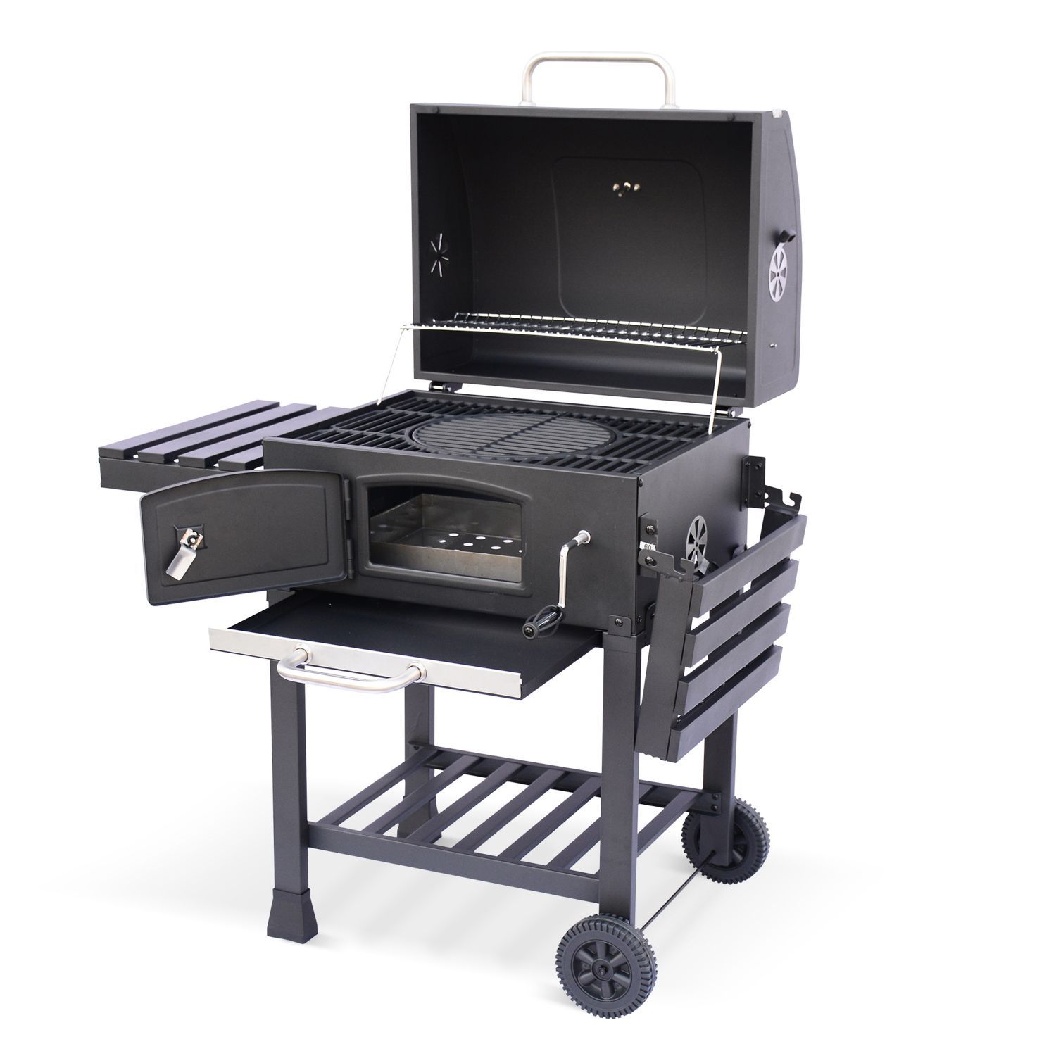 Barbecue charbon Bernard, récupérateur de cendres, aérateurs, bac