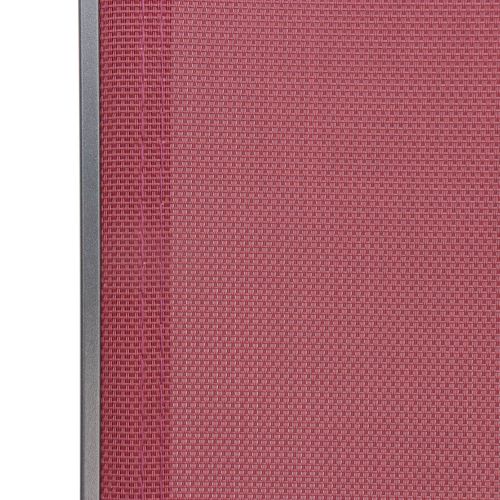 Elsa Conjunto de 2 redes ELSA em alumínio antracite e têxtil vermelho borgonha, redes multi-posições com rodas