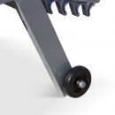 Elsa Conjunto de 2 redes ELSA em alumínio antracite e têxtil vermelho borgonha, redes multi-posições com rodas