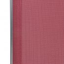 Elsa Conjunto de 2 redes ELSA em alumínio antracite e têxtil vermelho borgonha, redes multi-posições com rodas