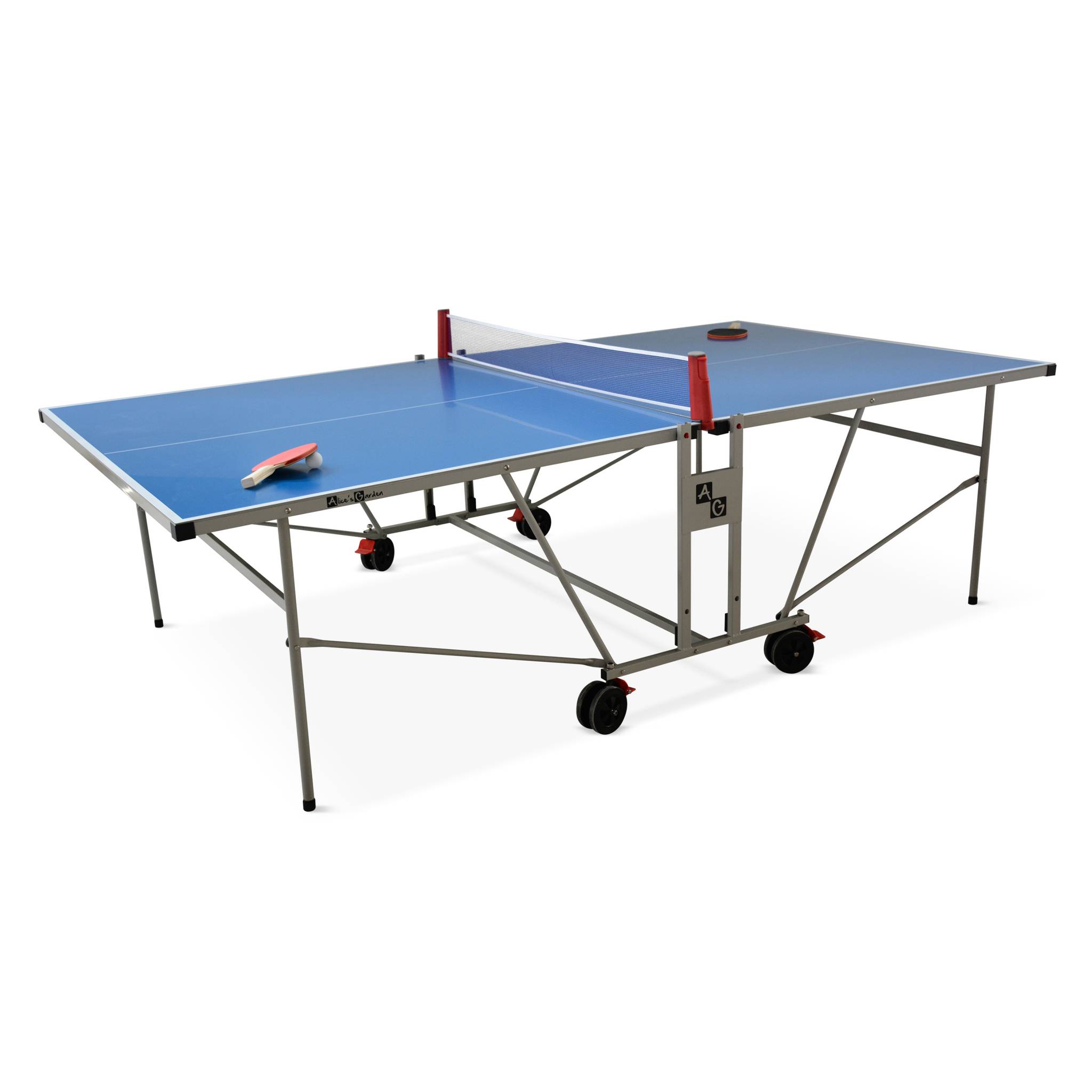 Image of Tavolo da ping pong per esterni pieghevole con 2 racchette e 3