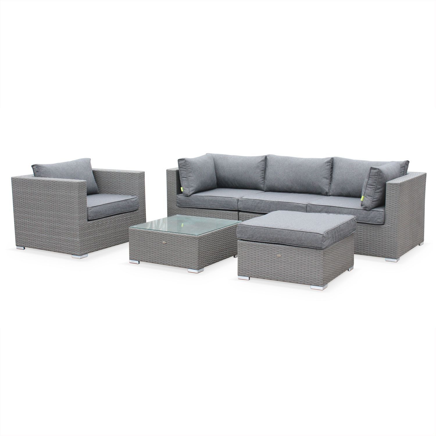 5-seater garden sofa set, grey