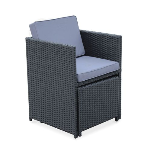 Mesa de jardim, de encaixar, resina trançada, preto, cinzento, 10 lugares Foto4 Vasto 10 Mesa de jardim, resina trançada, preto, cinzento, 10 lugares | Vasto