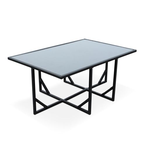 Mesa de jardim, de encaixar, resina trançada, preto, cinzento, 10 lugares Foto3 Vasto 10 Mesa de jardim, resina trançada, preto, cinzento, 10 lugares | Vasto