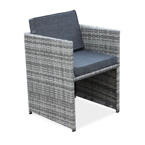 Vasto 10 Mesa de jardim, resina trançada, tons de cinzento, 10 lugares | Vasto