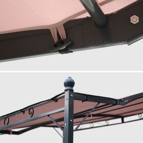 Lugdunum Pérgola antracite/castanho, tratamento com epóxi, poliéster | Lugdunum