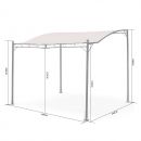 Lugdunum Pérgola antracite/castanho, tratamento com epóxi, poliéster | Lugdunum