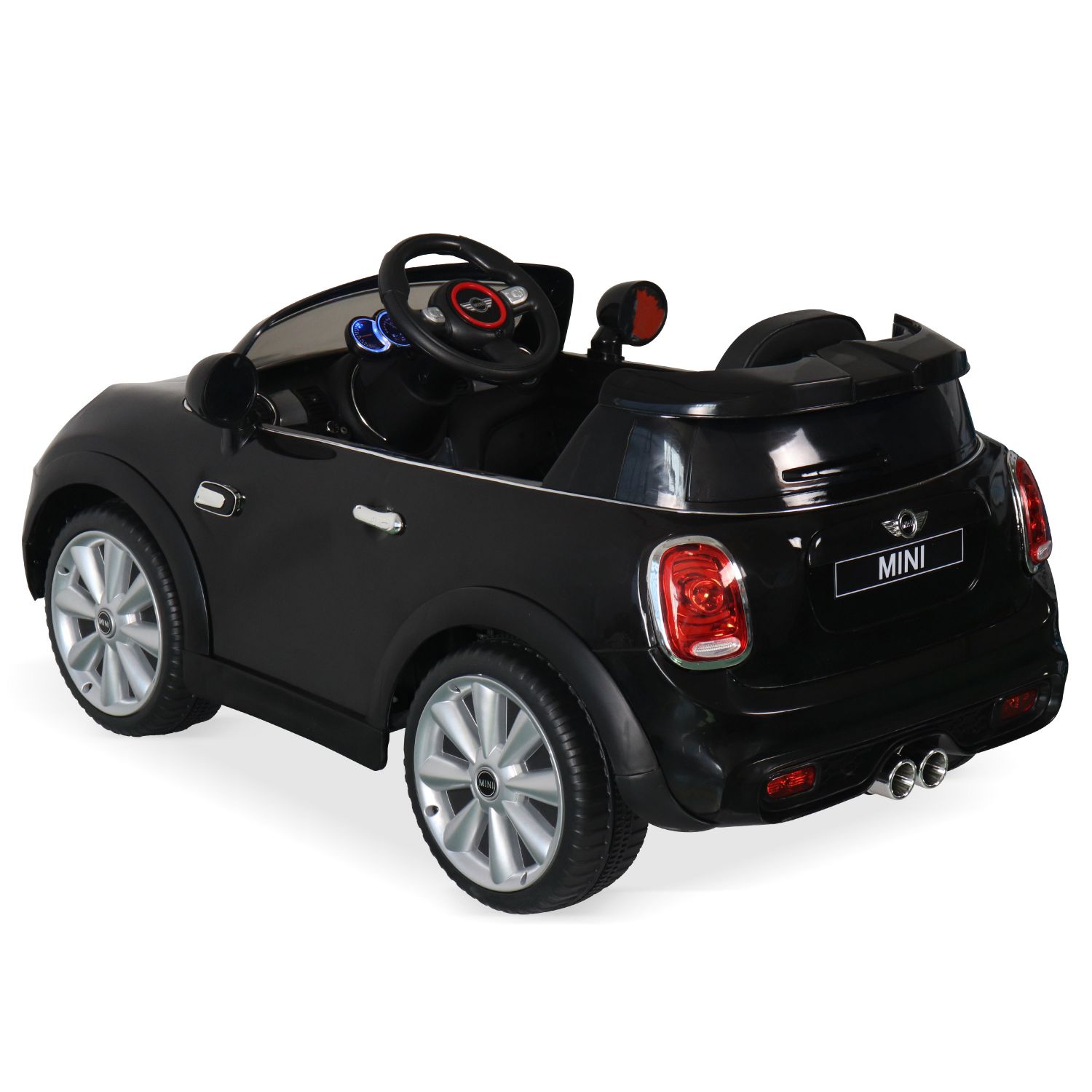 Mini Voiture électrique Pour Ado MINI Cooper noire, voiture électrique 12V, 1 place, cabriolet pour