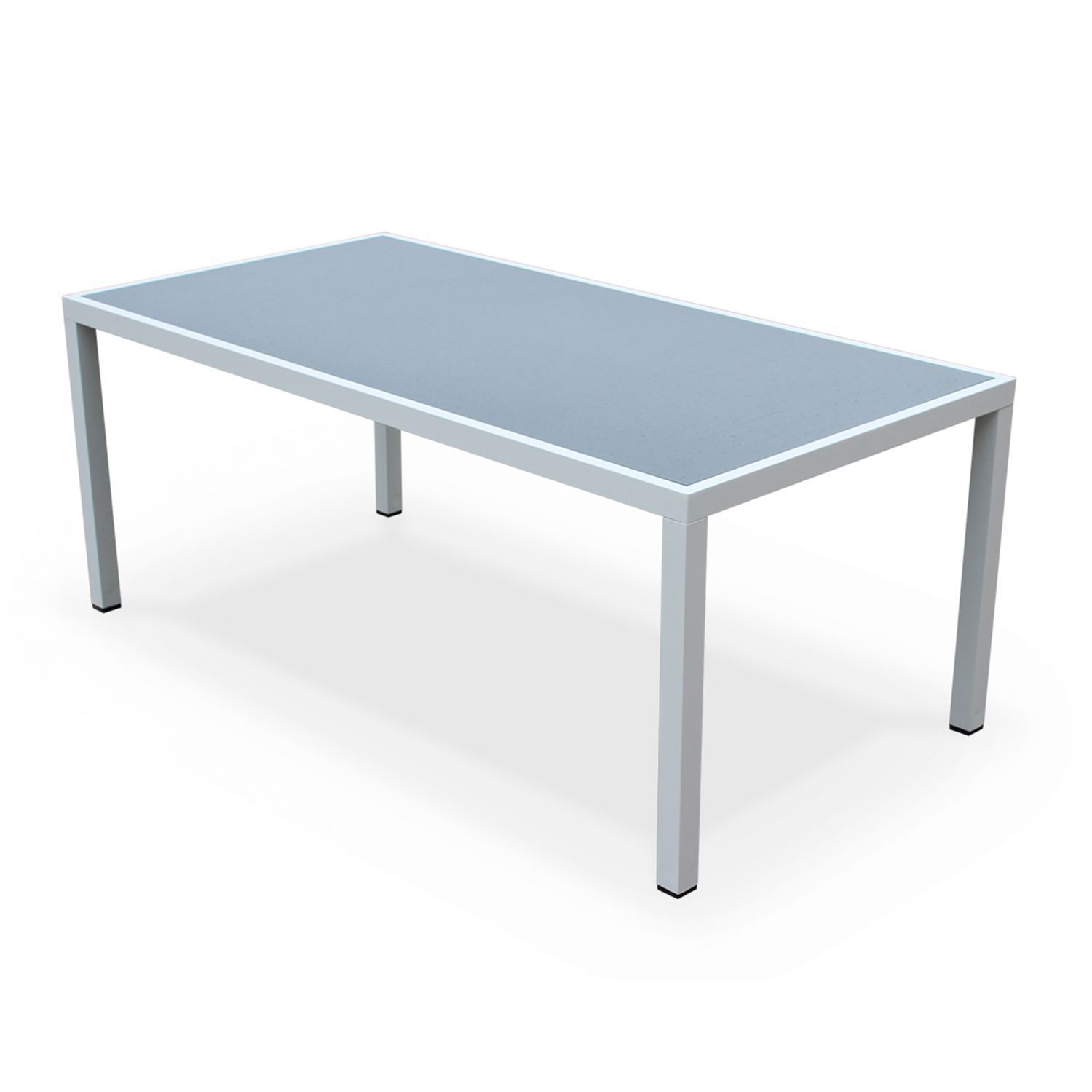 Mesa de jardin, Aluminio, Blanco Gris, 8 plazas | Capua180