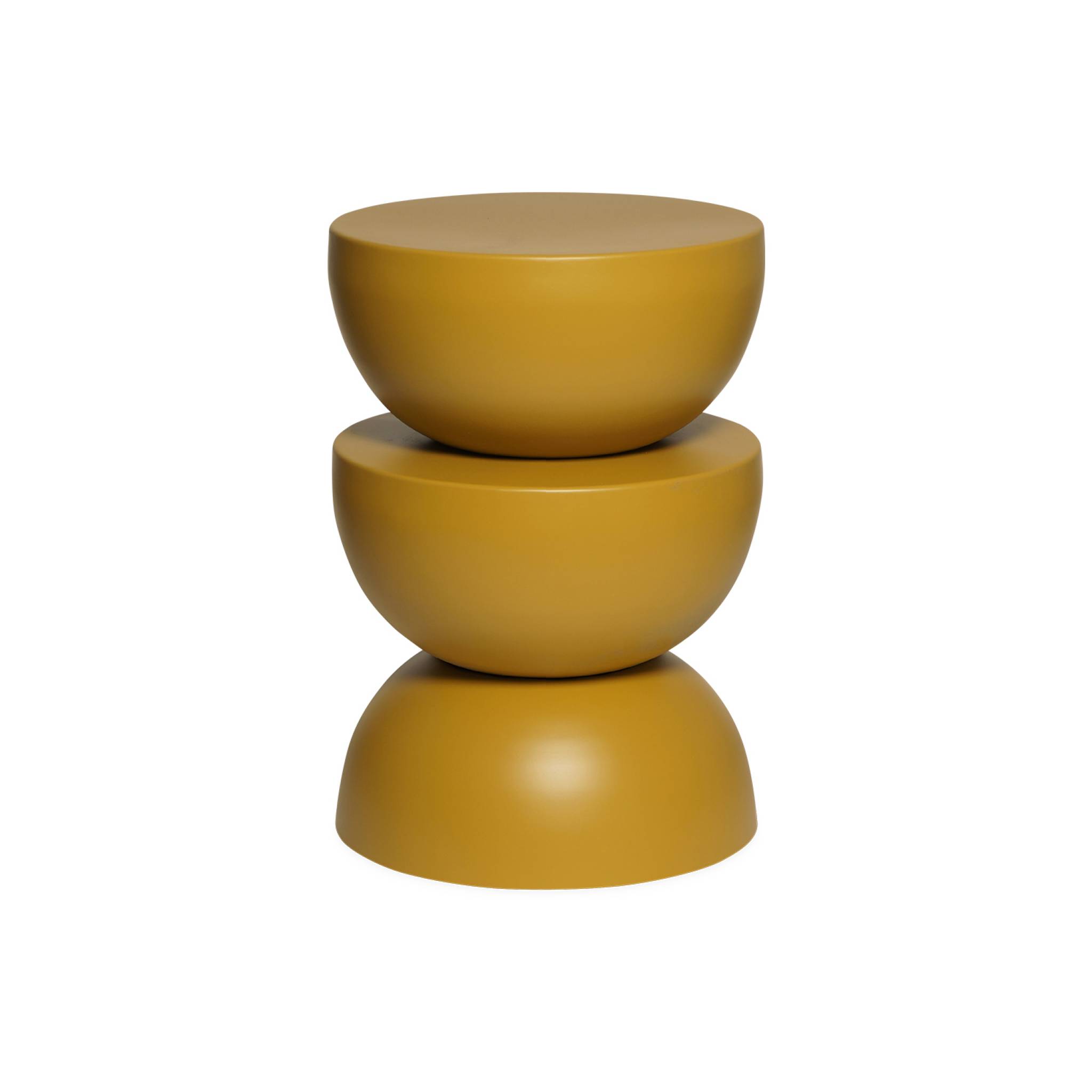 Tavolino in metallo, mostarda