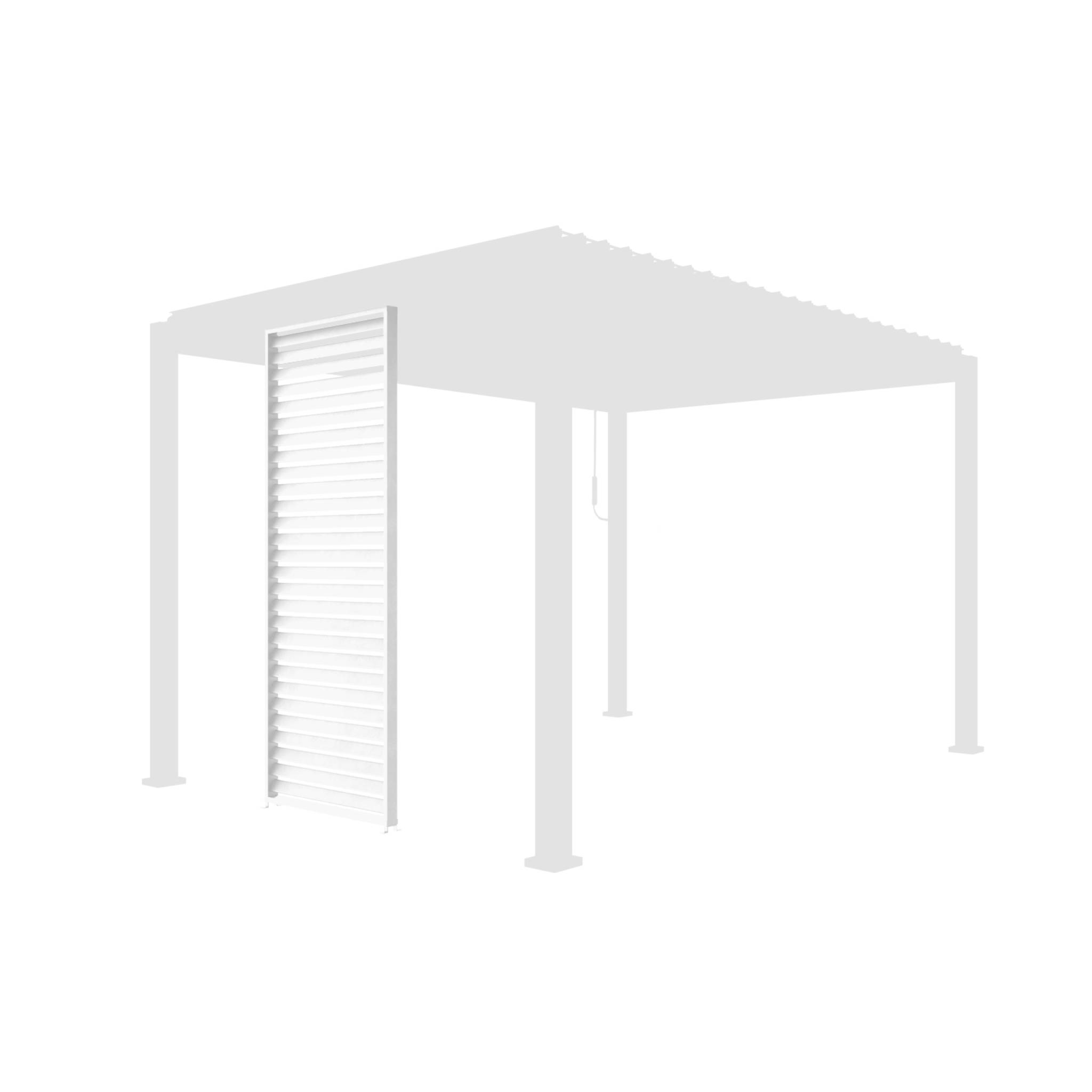 100 cm persiane in alluminio per pergola triumph, bianco