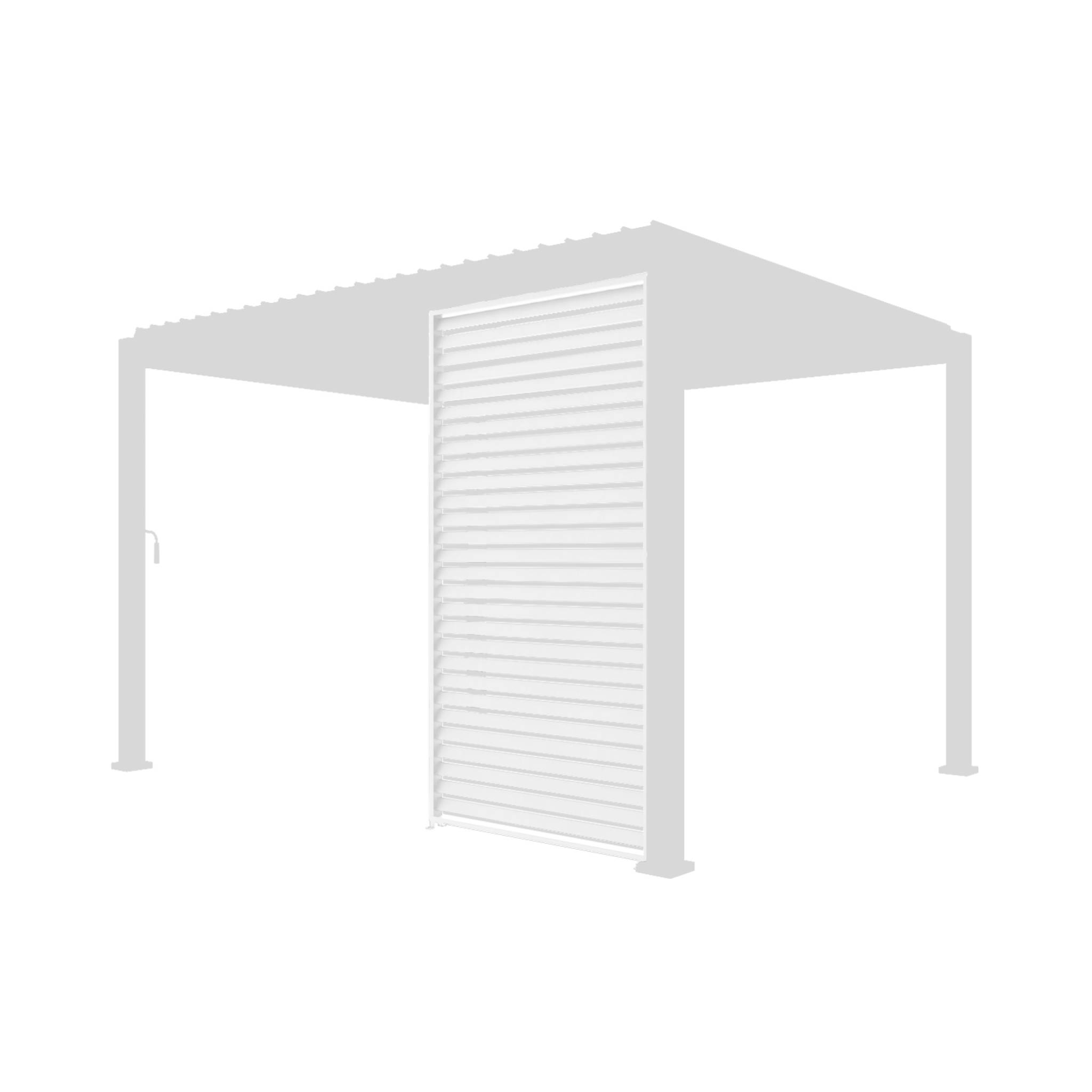 Persiana in alluminio da 130cm per pergola a lamelle triomphe, bianco