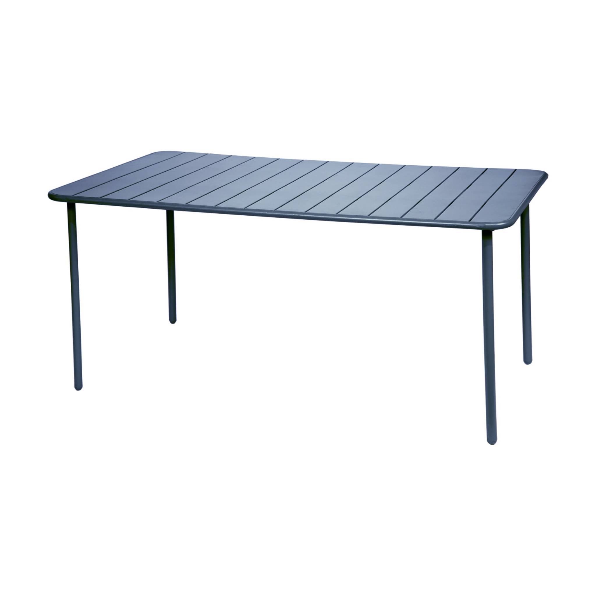 Image of Tavolo da giardino in metallo, 6-8 posti a sedere, blu navy