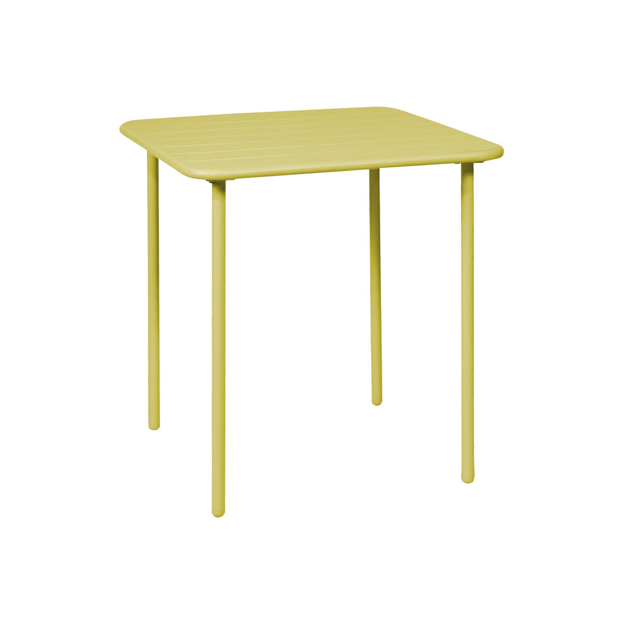 Image of Tavolo da giardino in metallo 2 posti, giallo
