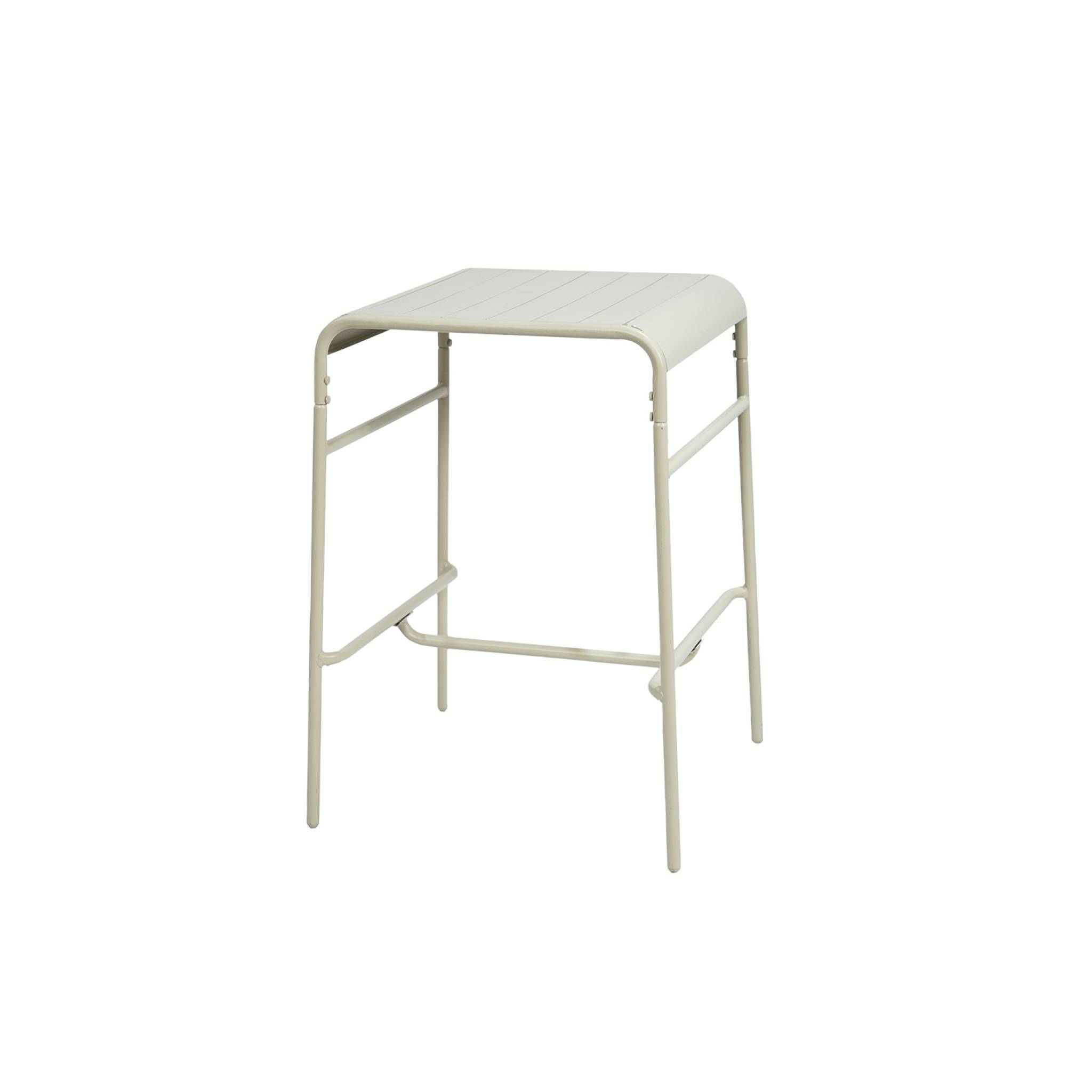 Image of Tavolo da giardino a 2 posti in metallo 70x70cm, beige