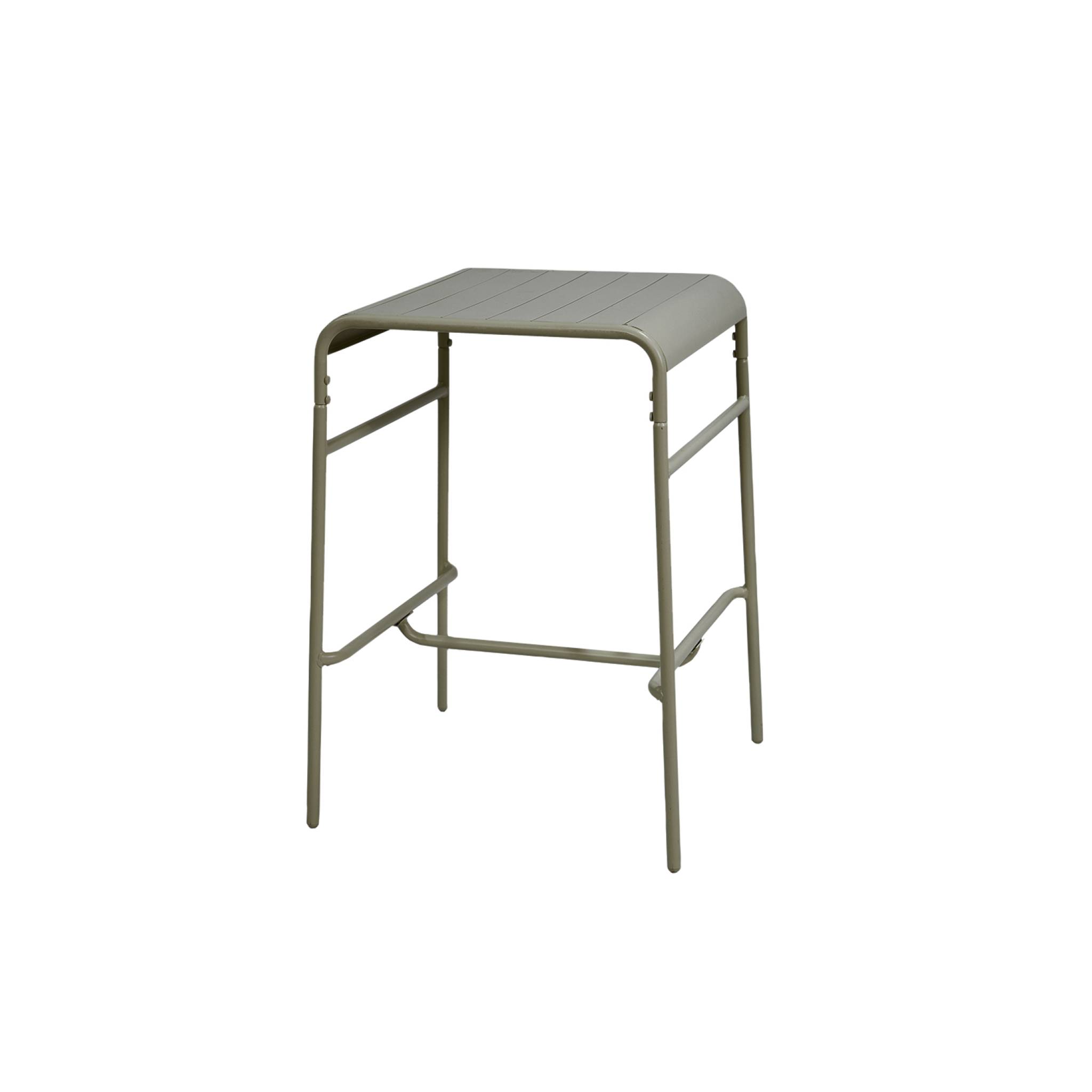 Image of Tavolo da giardino a 2 posti in metallo 70x70cm, verde kaki