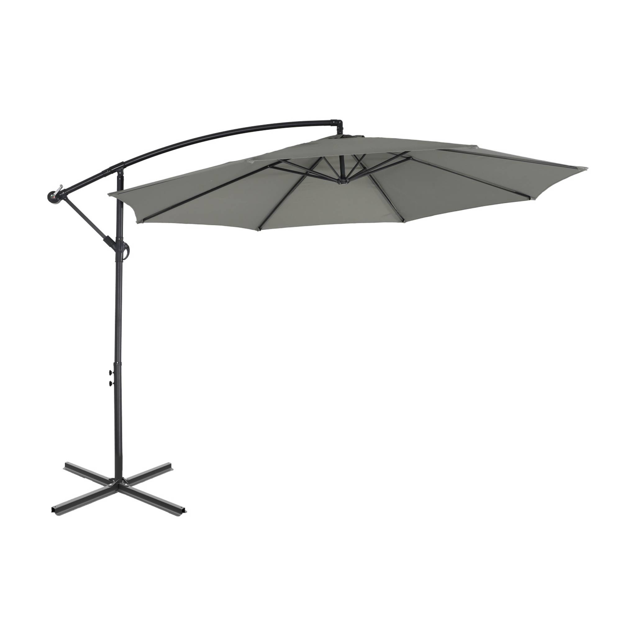 Ombrellone rotondo offset 300cm, verde kaki