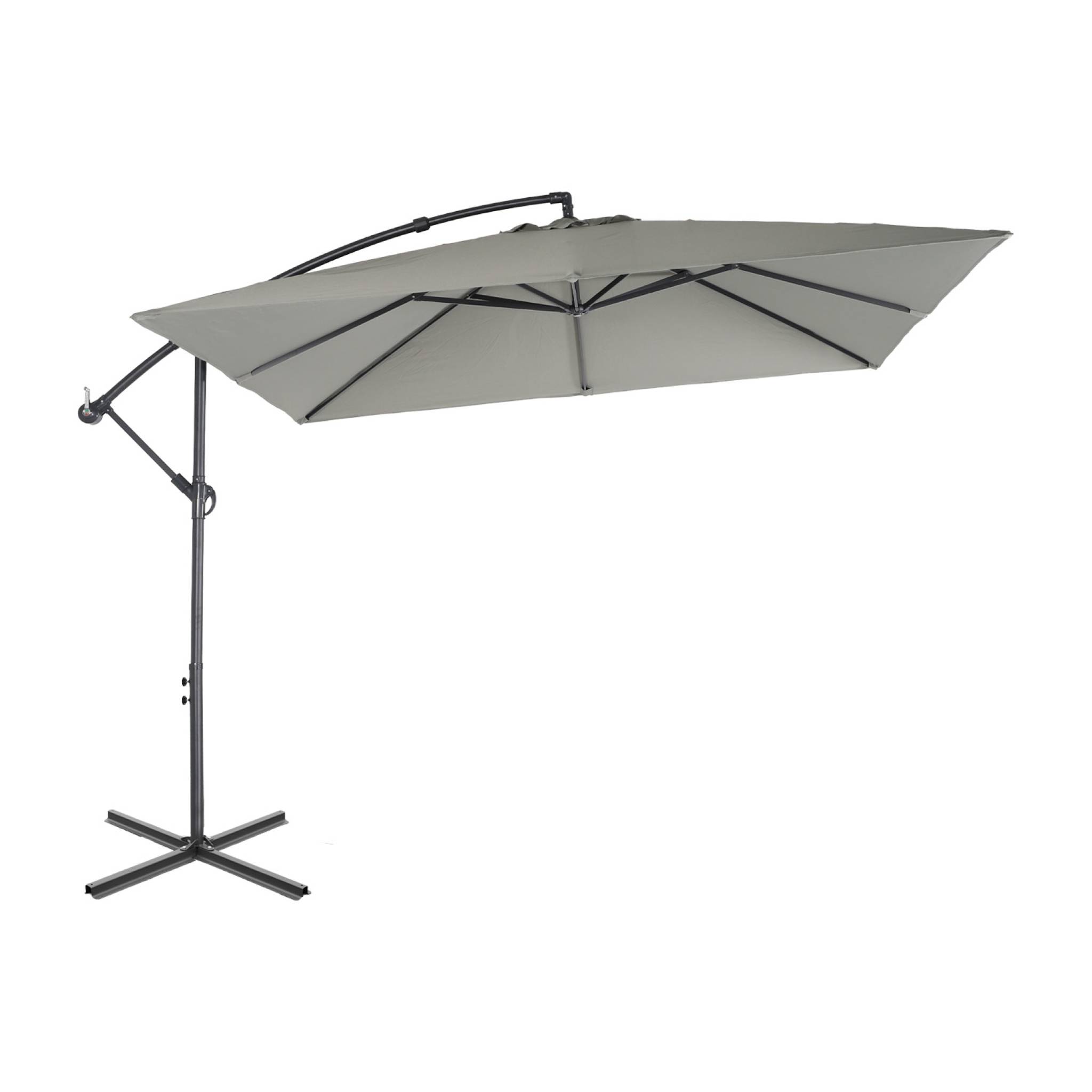 Ombrellone quadrato offset 3x3m, verde kaki
