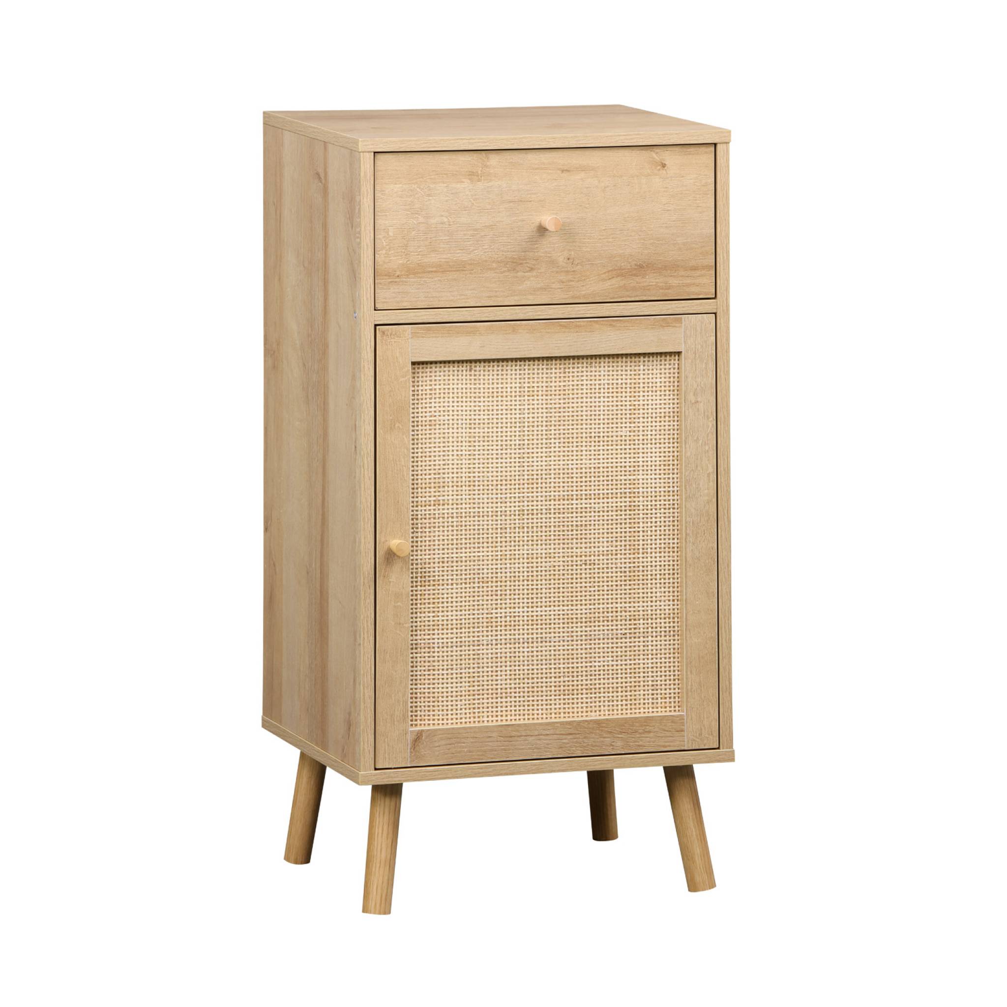 Mobile da bagno decorato in legno, marrone naturale