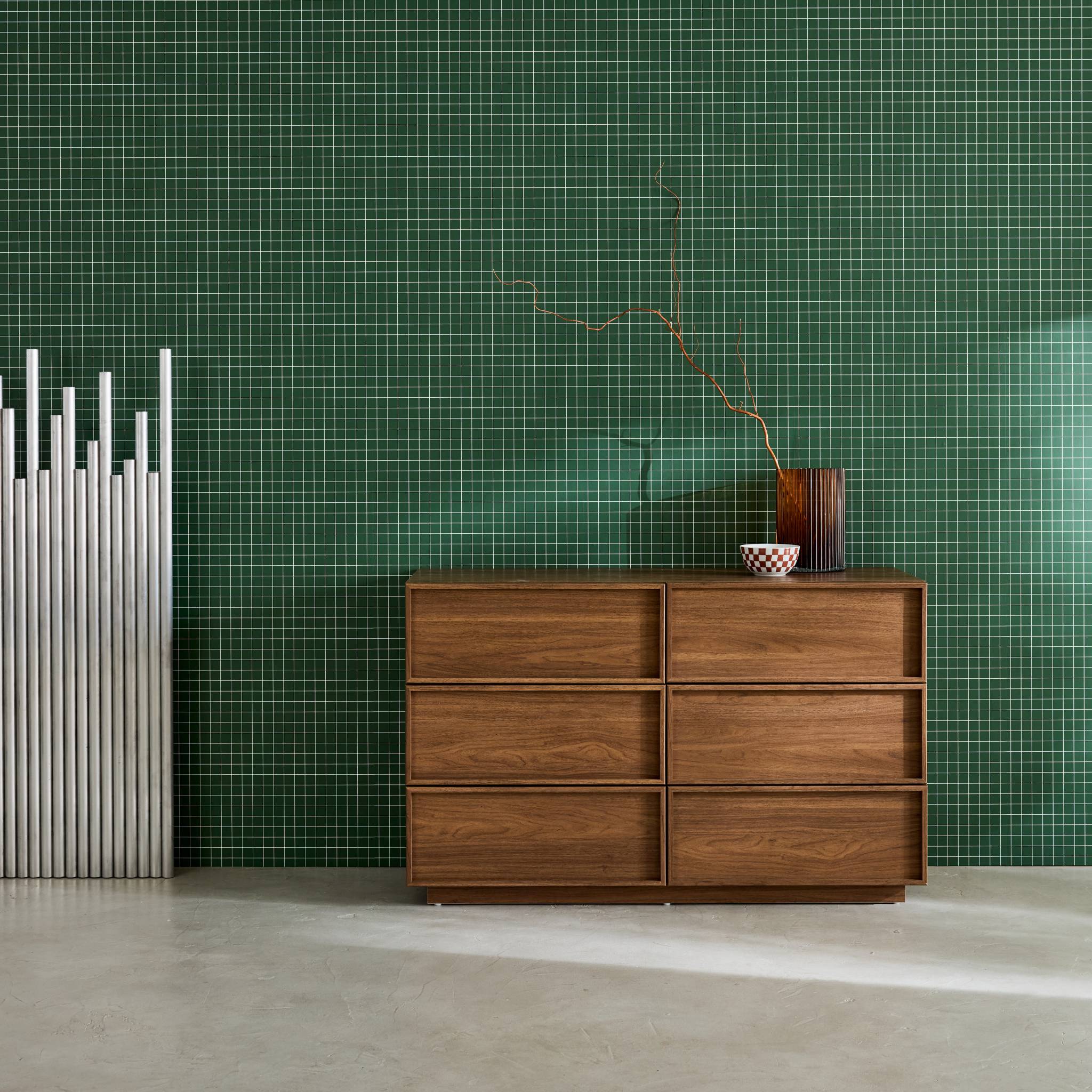 Cassettiera Effetto Legno 6 Cassetti, Marrone