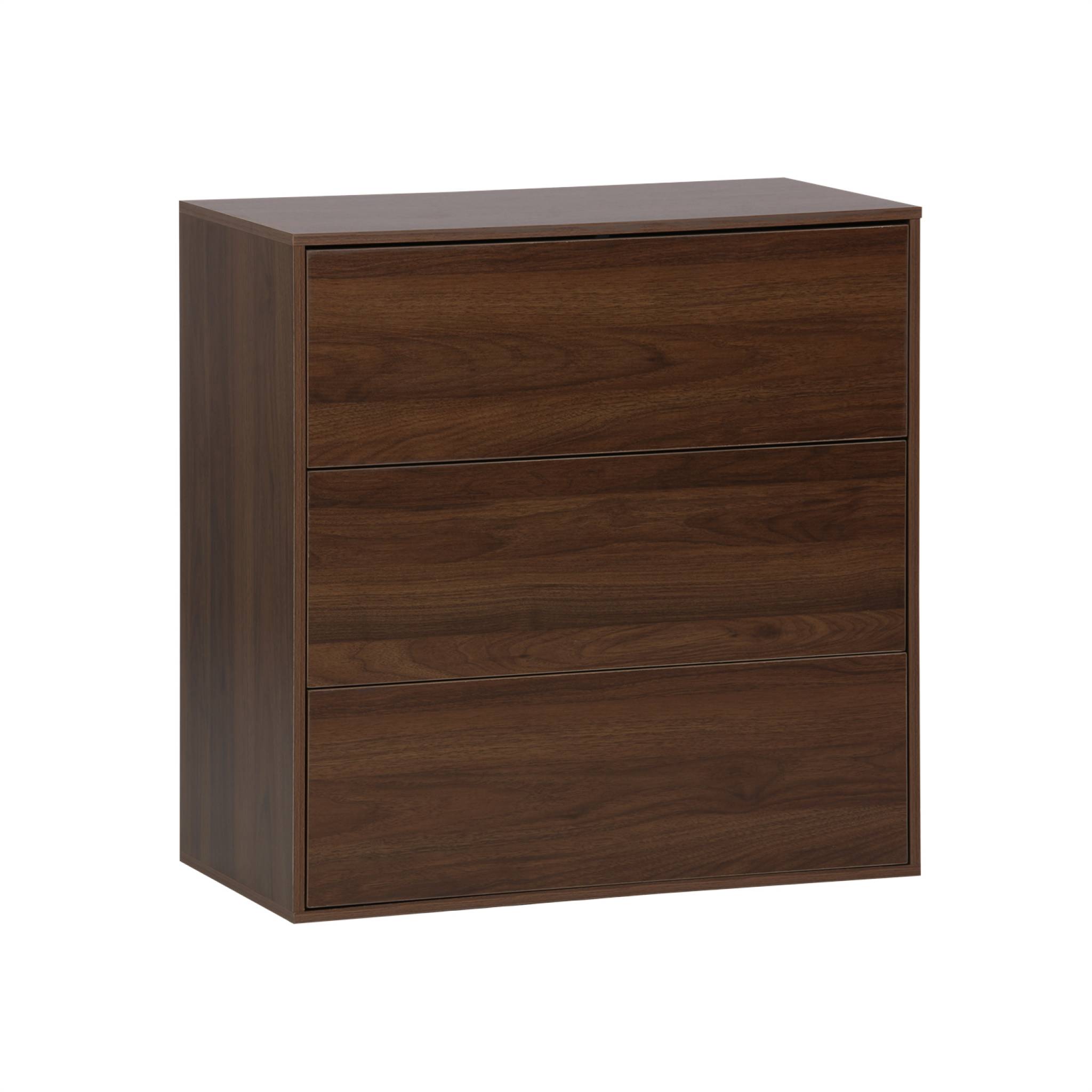 Modulo di stoccaggio decorativo in legno 3 cassetti, marrone
