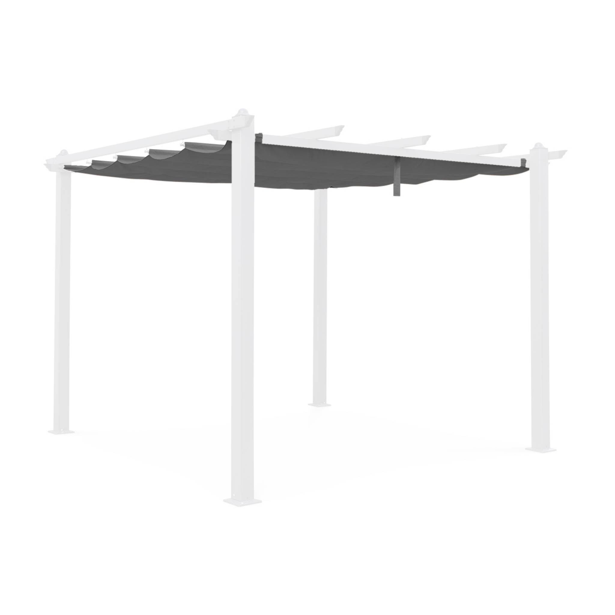 Telone per pergola condate in poliestere 3x3 m, grigio
