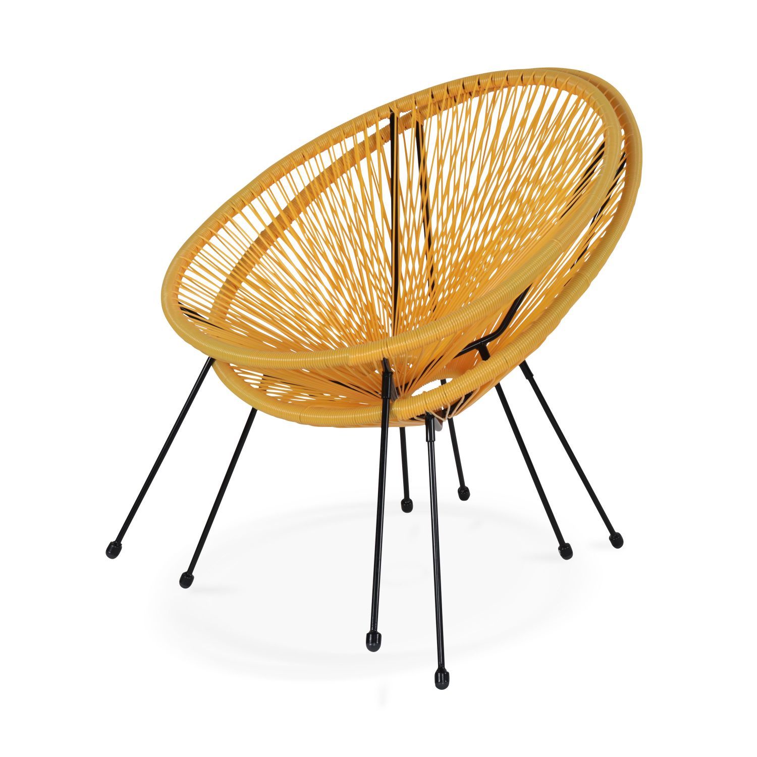 Egg designer chairs Acapulco Yellow PVC designer string chairs