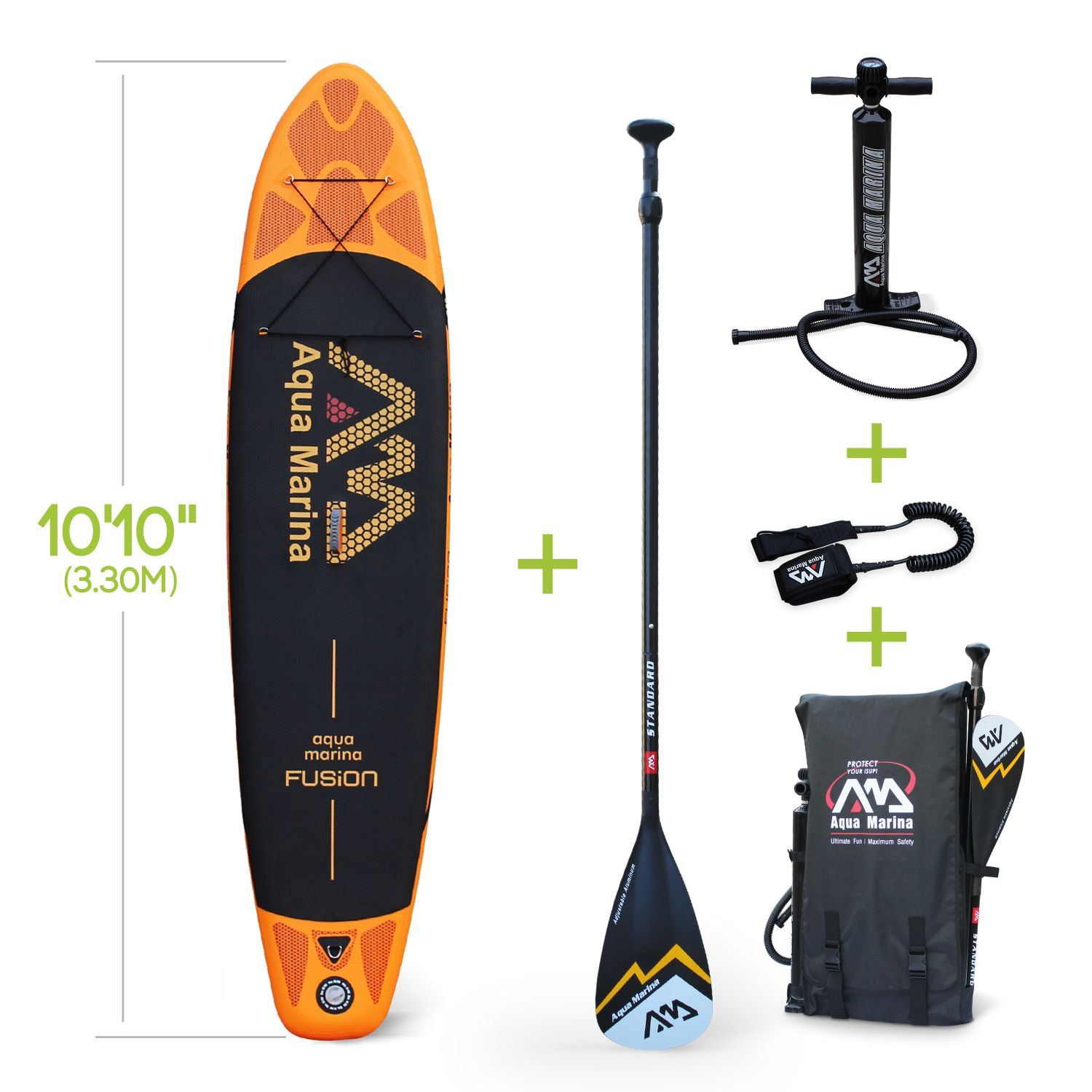 Pakket stand up paddle opblaagbaar 10'10" dikte 15cm hogedrukpomp