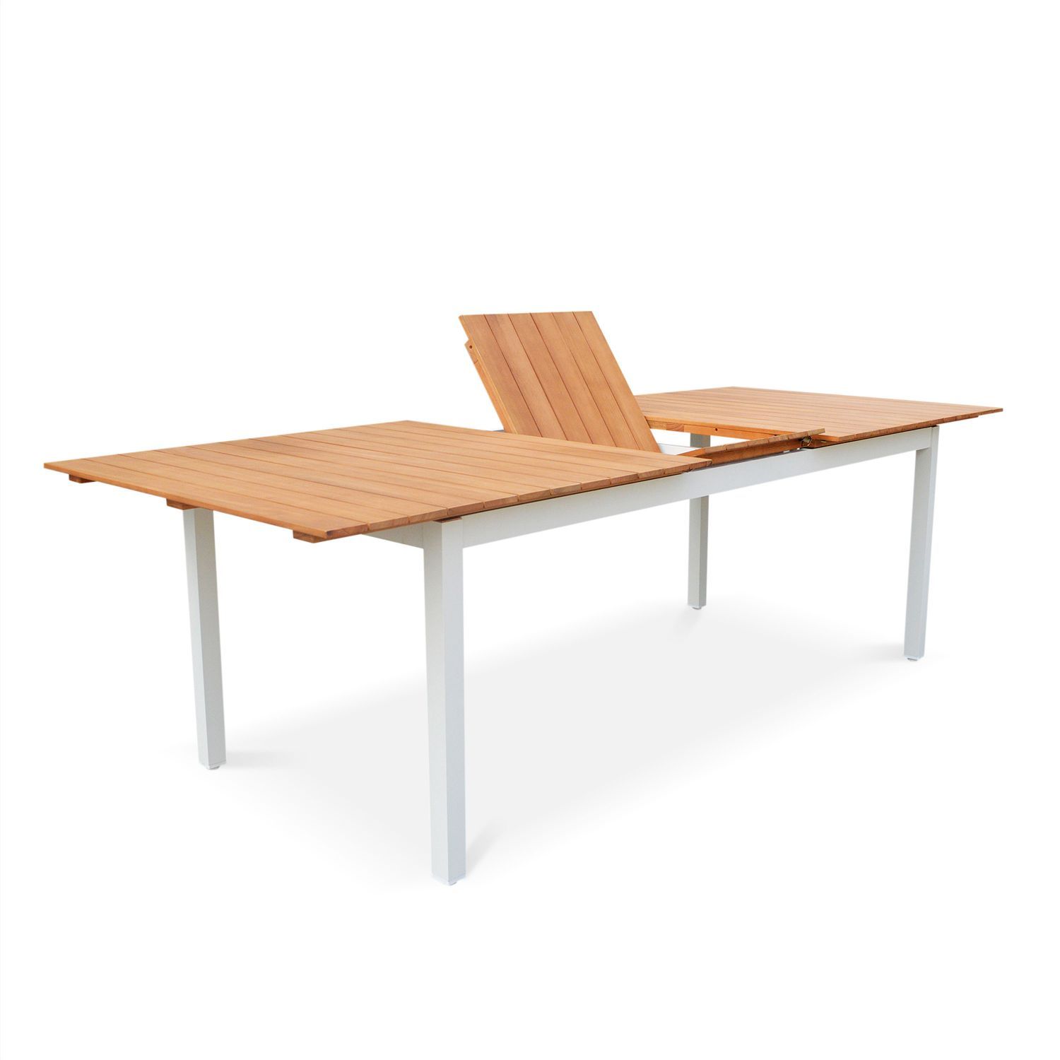 Sevilla Gartengarnitur aus Holz und Aluminium, großer Tisch mit