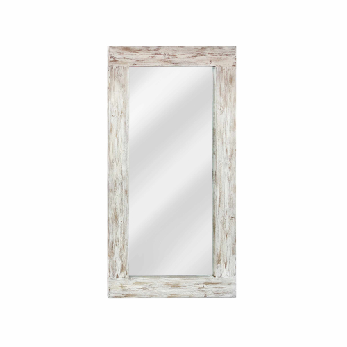 Holzspiegel rechteckig, 165 x 81 cm, Indoor / Outdoor, gebleichtes Holz