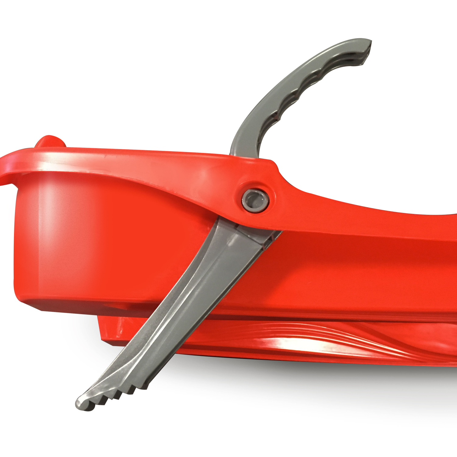 Schlitten 2 Personen Rot mit Bremsen, Schnur und Griff