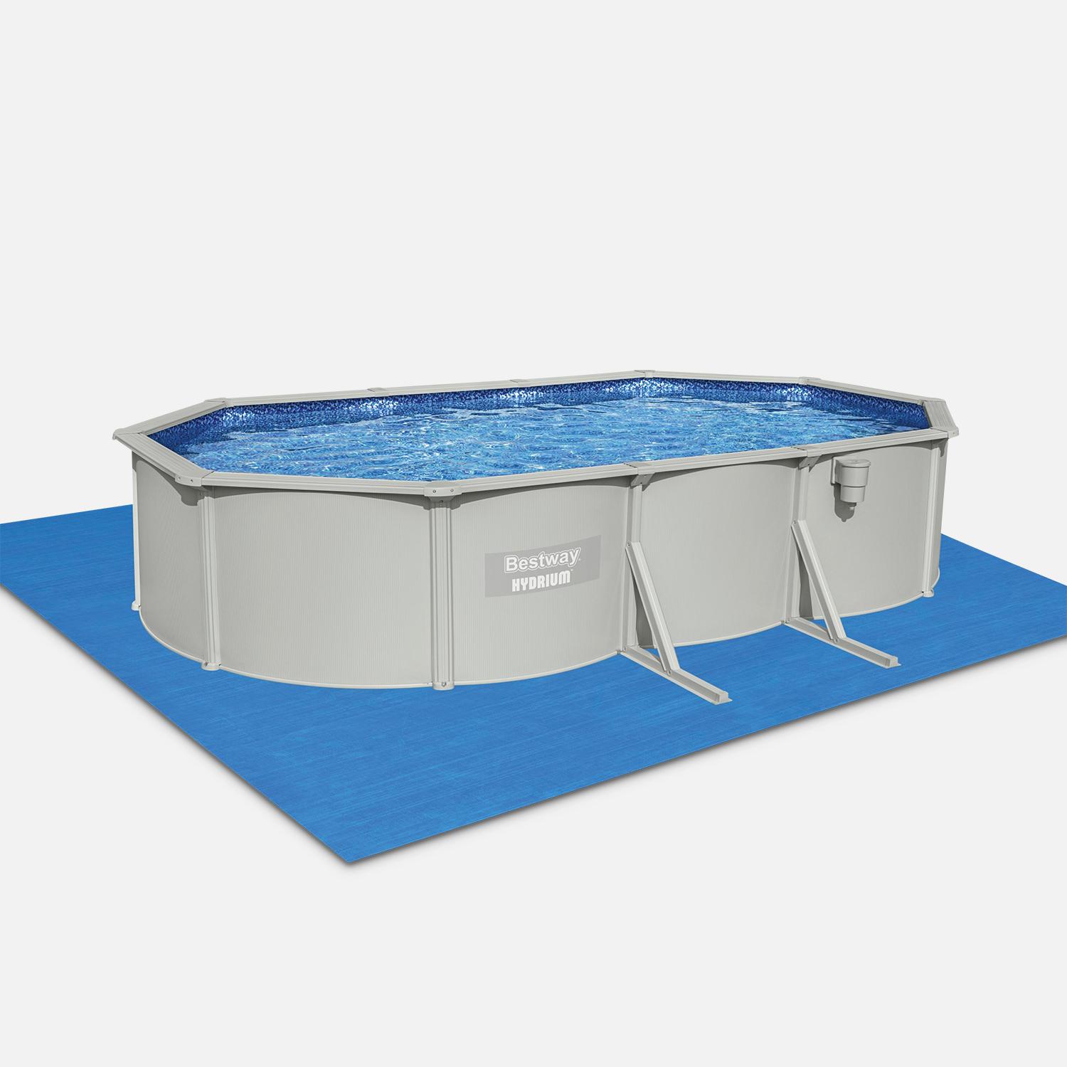 Piscine hors sol ovale 6,1x3,6m avec accessoires | Alice's Garden