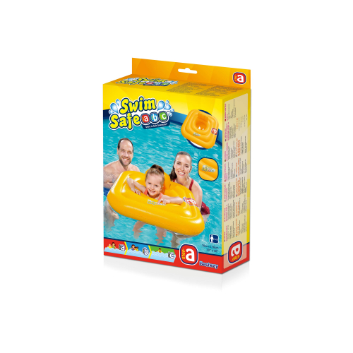 Dag Mevrouw Achteruit Opblaasbare peuter zwemband, vierkant 76x76cm, geel, 3 luchtkamers,  opblaasbare kraag, veiligheidsventiel