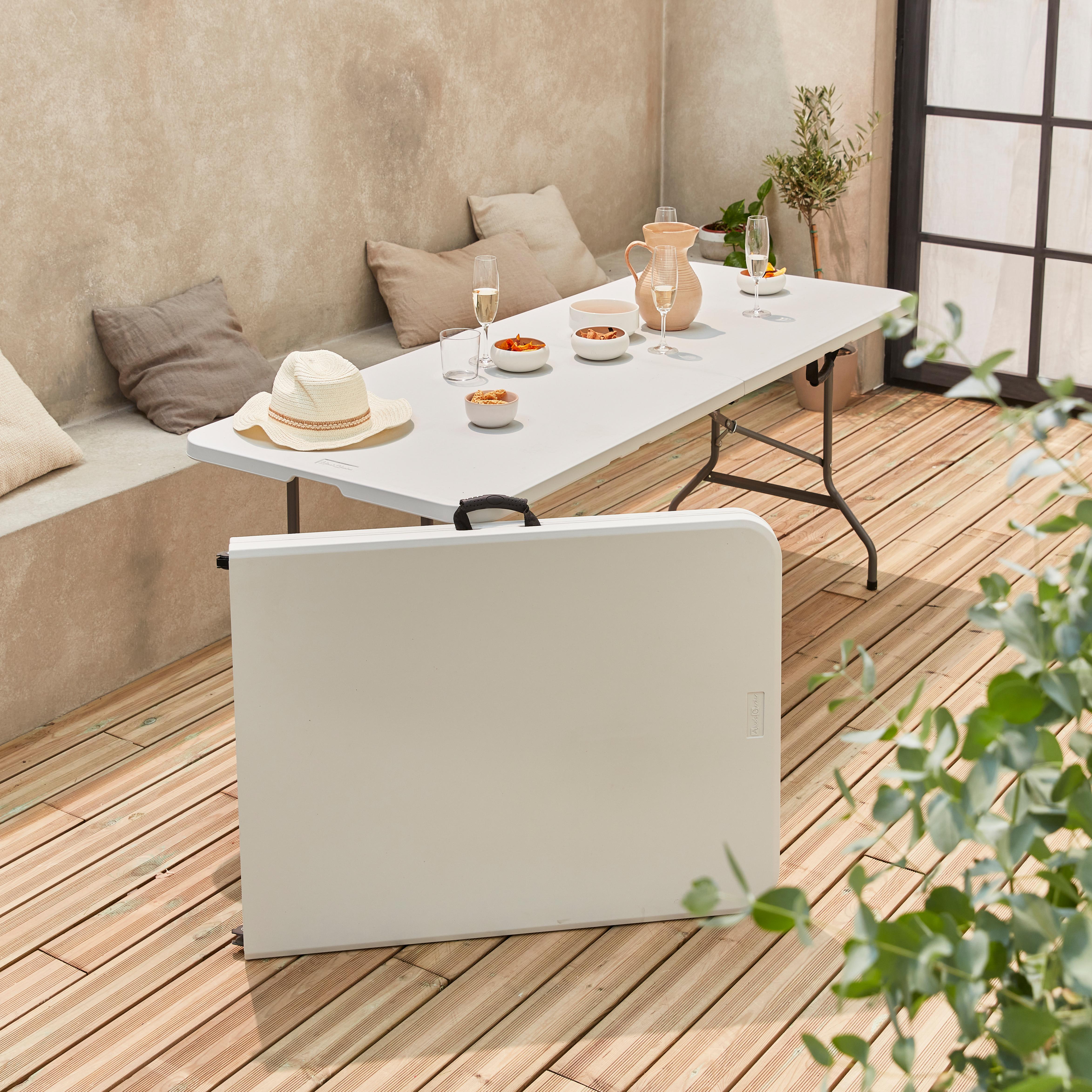 visueel salami wasmiddel Alice's Garden Opvouwbare partytafel - Set van 2 - 180x70cm - kunststof -  wit