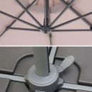 Biscarosse Chapéu-de-sol, excêntrico, redondo, castanho, 350 cm | Biscarosse